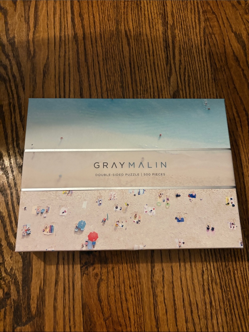 Gray Malin | Double-Sided Beach Puzzle — Pastel Blue & Sand
